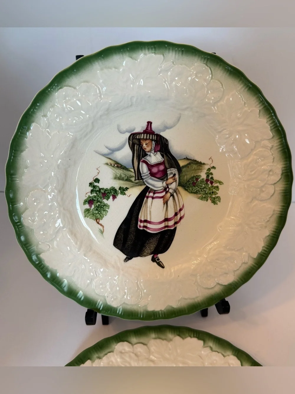 Vintage Plates Alfred Meakin England French Costumes Of 18th Century Set Of 2